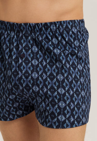 Cotton Sporty Cotton Boxers | Blue Diamonds 73506-3023